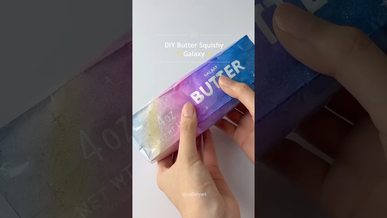 DIY Galaxy Butter Squishy 🪐✨ #yulleryart #diy #squishy #craft