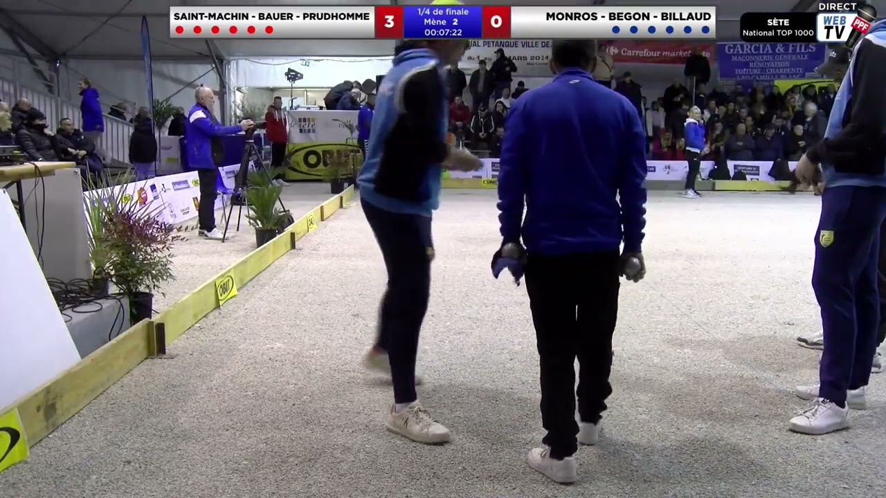 PPF Tour 2024 Sète International TOP 1000 8ème de Finale Equipe LACROIX contre équipe MOLINAS