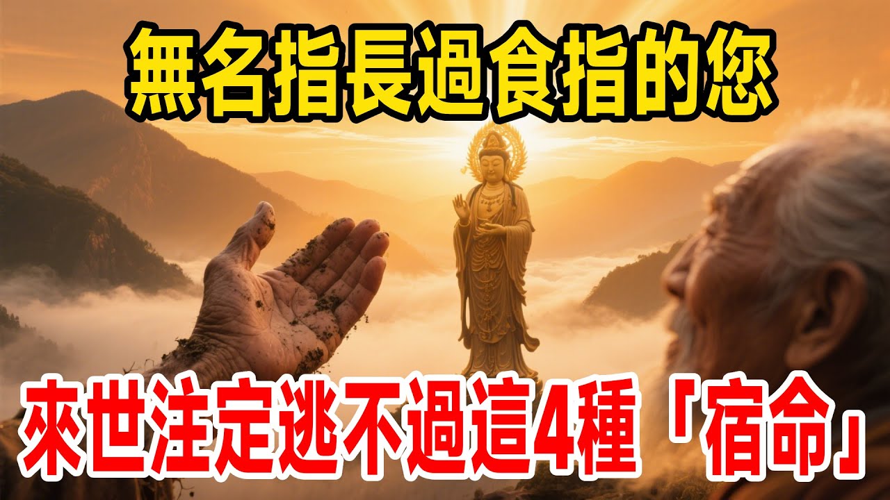 「手指」洩天機？無名指長過食指的您，文殊菩薩慈悲開示：來世注定逃不過這4種「定數」！#積德行善#佛陀#佛學#佛教#禪修#佛法智慧#佛教故事#佛教文化