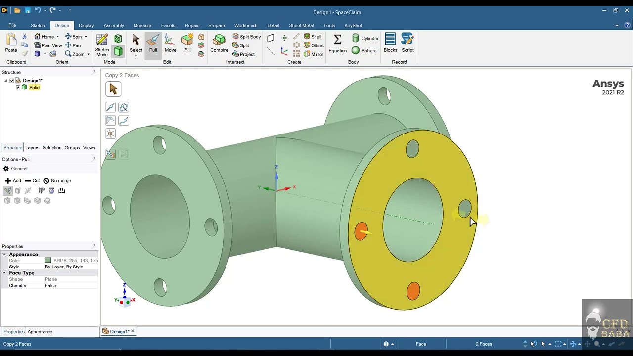 How to Create Geometry Using ANSYS SpaceClaim - Basic Tutorial 3