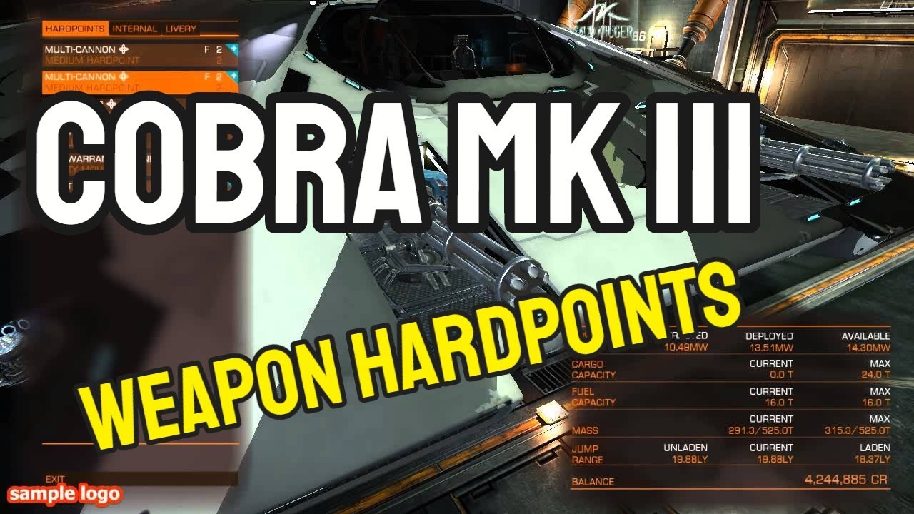 Elite Dangerous Cobra Mk III Weapon Hard Points