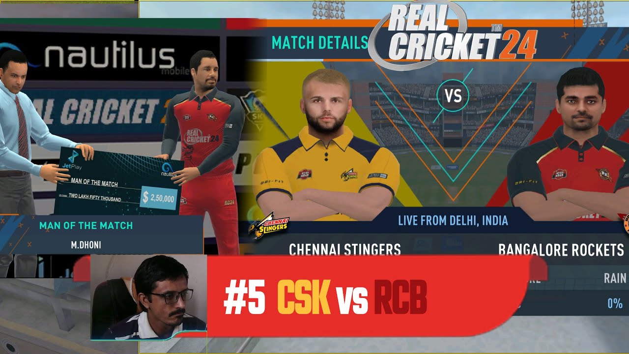 CSK vs RCB : Chennai Super Kings vs Royal Challengers Bangalore Real Cricket 24 IPL 2024 Live Stream