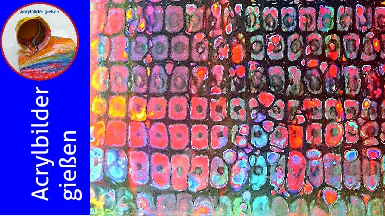Pouring Acrylic deutsch: Neu! Chamäleon Zellen! 🎨 New: Chameleon Cells! Easy!
