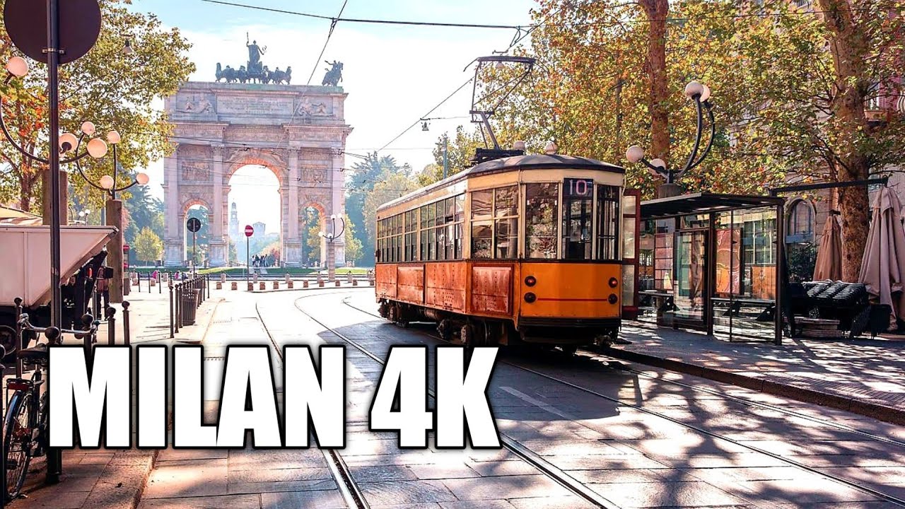 Milan Italy 🇮🇹  Driving Downtown 4K Ultra HD footage