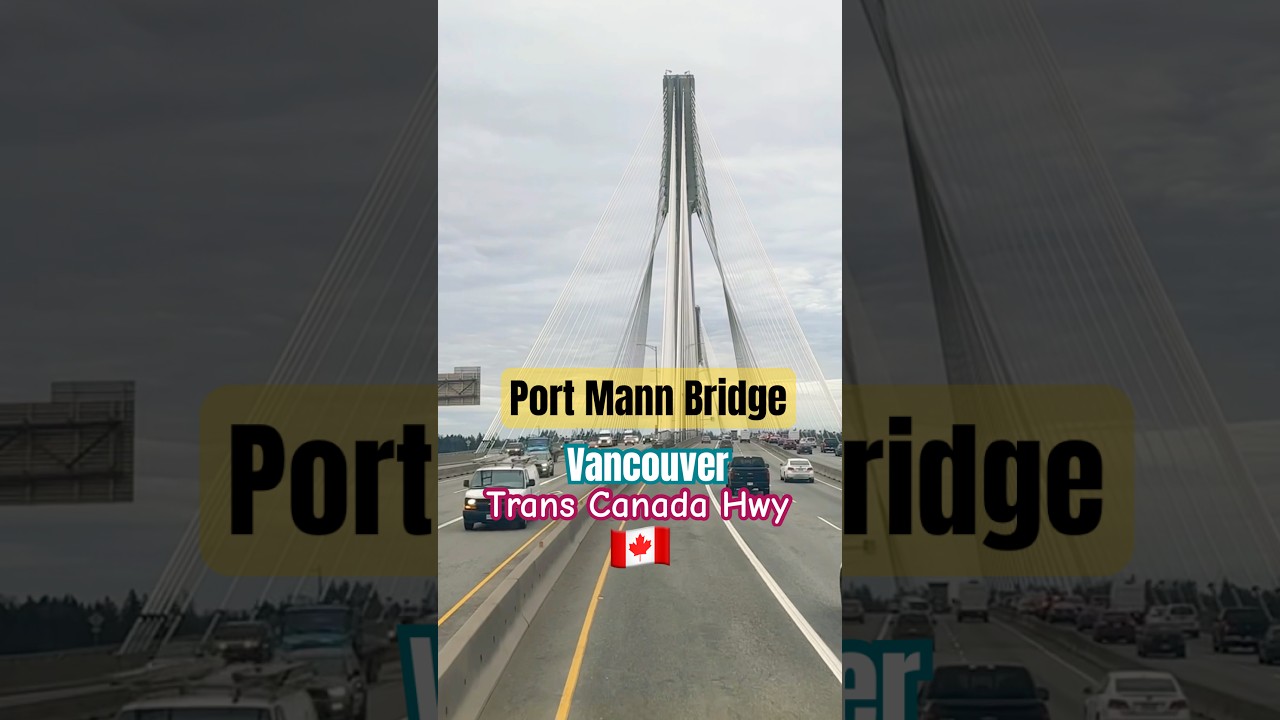 Port Mann Bridge on Trans Canada Hwy #vancouver #travel #portmannbridge #transcanadahighway #fraser