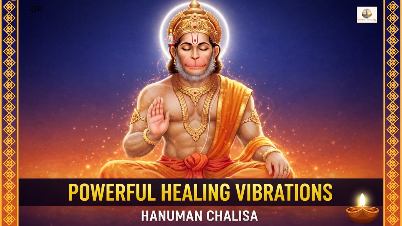 Hanuman Chalisa 🚩: Destroy All Negativity & Fear | हनुमान चालीसा | Calming Devotional Prayer