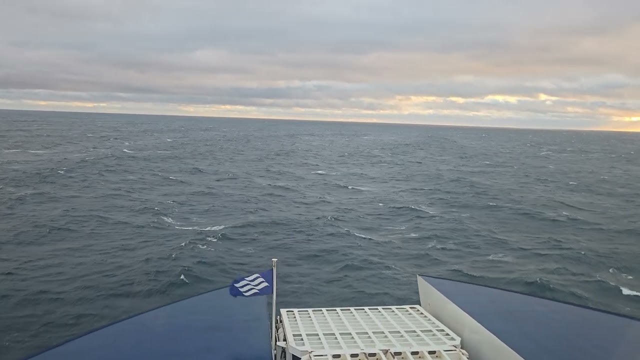 Sea wave on board Marine Atlantic ferry