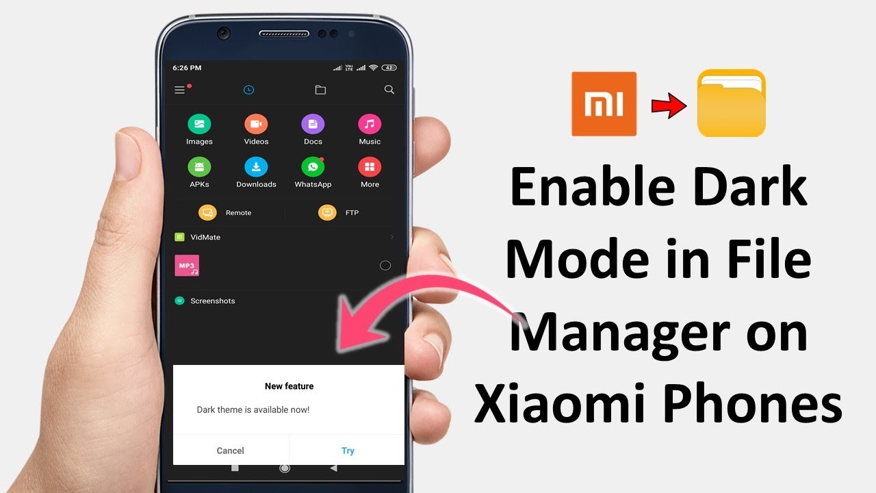 How to Enable Dark Mode in File Manager on Xiaomi Phone