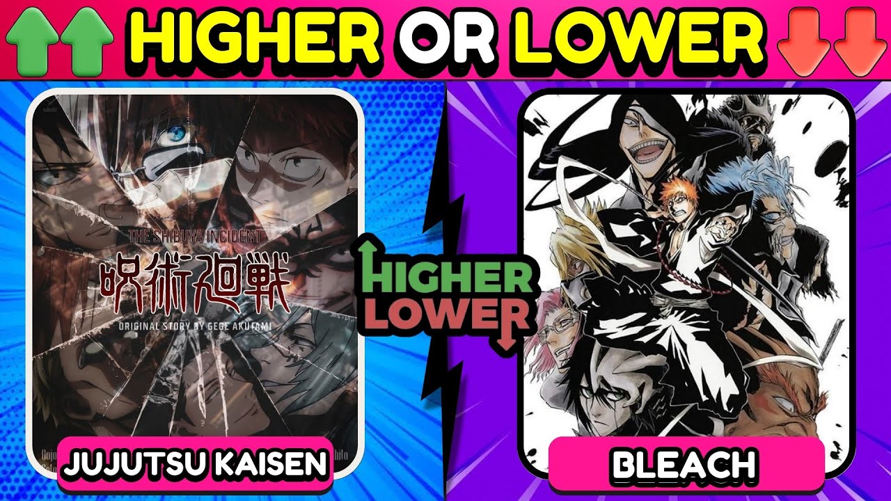 ⏫ HIGHER OR LOWER ⏬ | Can You Guess Which Anime Has the Better MyAnimeList Rating? 🤯 | Anime Quiz 🔥