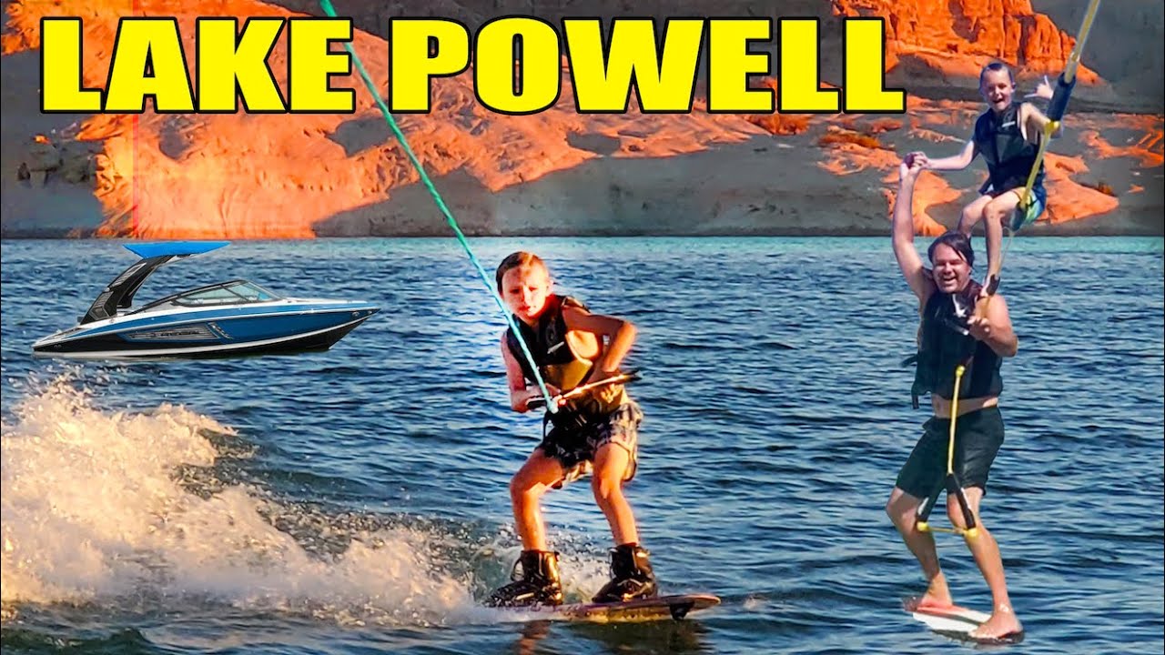 We Did Crazy Tricks On a Surfboard in Lake Powell! Summer Fun With The Fun Squad Studios!