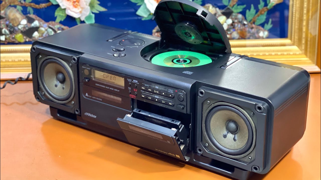 Nghe chất âm xong chạy mất dép. Đài Radio Cassette CD Victor RC-B1 siêu hay LH: 077202.0010