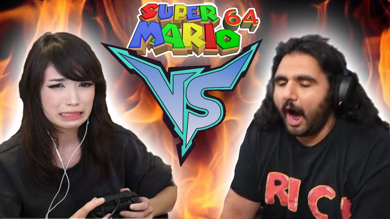 Emiru vs Esfand SM64 Speedrun Battle! Mizkif and Simply Commentating (VOD)
