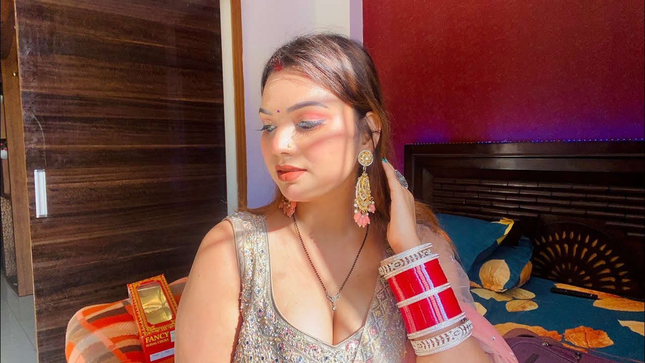 GET READY WITH ME || लहंगे में कैसे करें मेकअप || #getreadywithme #lehngacholi