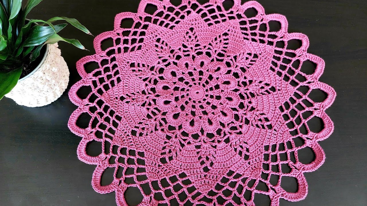 Crochet Beautiful Pattern| Beginners Friendly Tutorial.      #doily #thalpos #crochetworldcreations