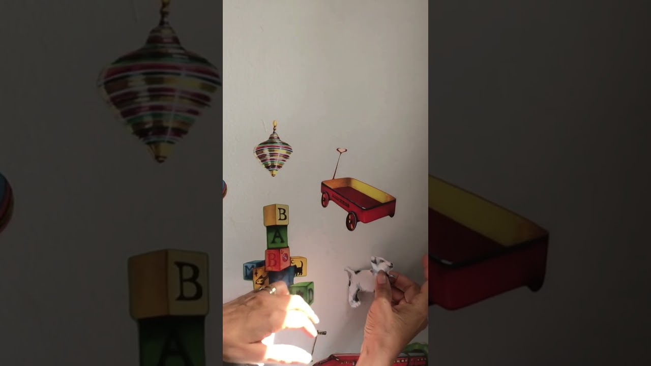 Vintage Toys Nursery Wall Stickers #nurserydecor #cottagecore #diydecor