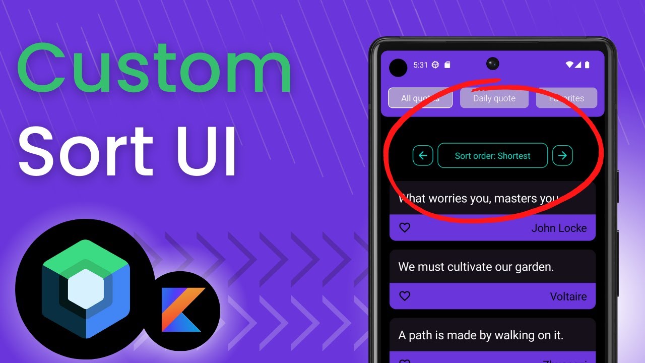 Custom LazyColumn Sort UI Jetpack Compose