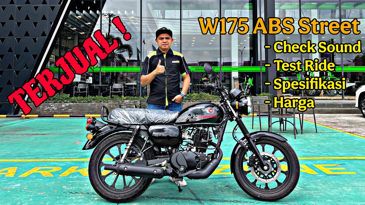 W175 ABS STREET HITAM, TERJUAL ! CHECK SOUND, SPESIFIKASI, HARGA, DAN TAMPILAN DETAIL