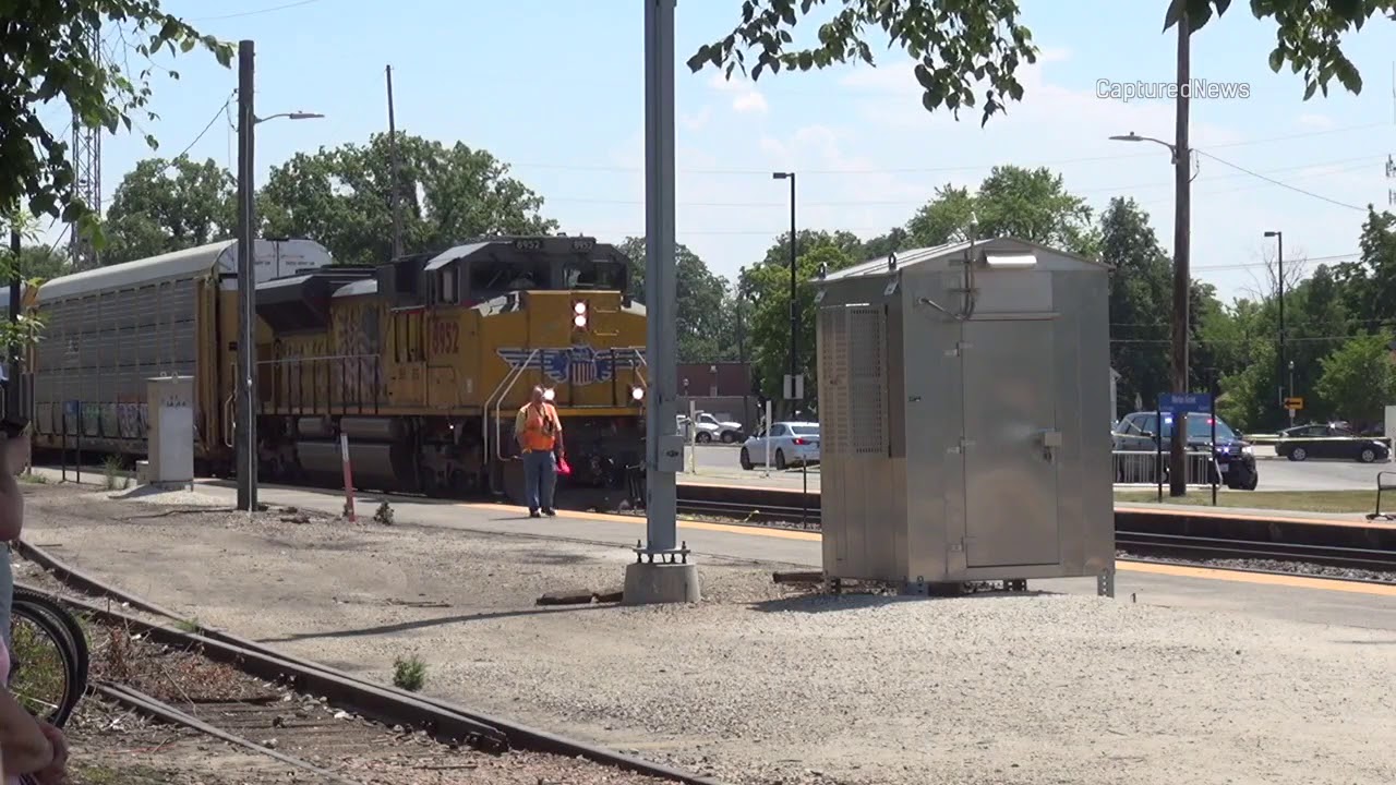 Freight Train Passing Fatal Crash Scene at 
