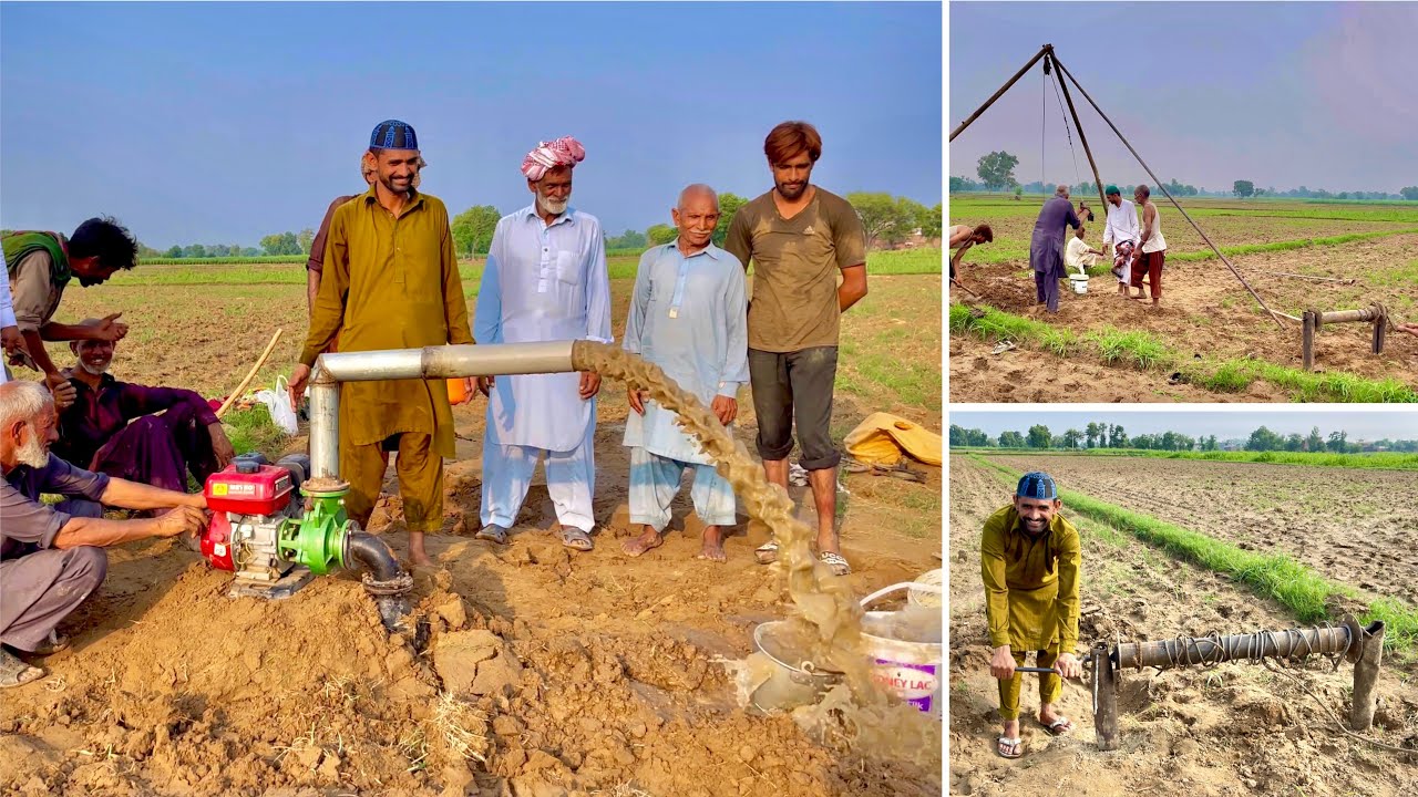 Old Boring Technique in Tubwell | Old Borewell Drilling Complete Process Mozzam Saleem
