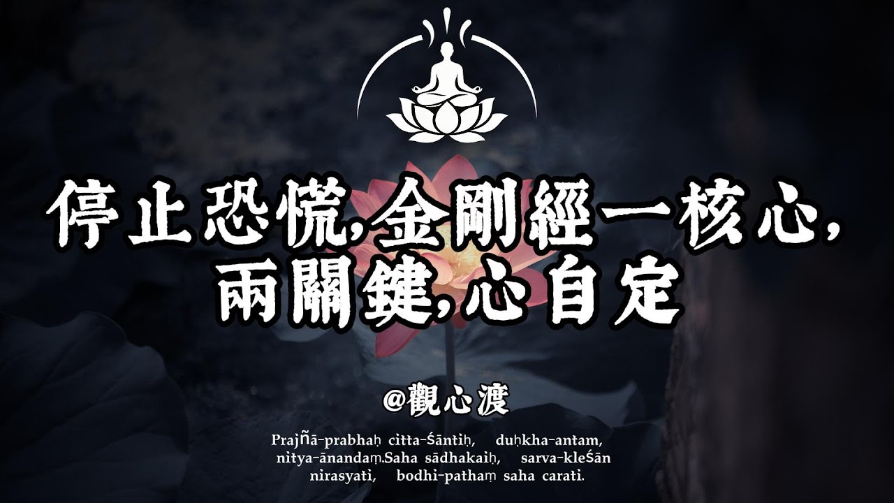 停止恐慌，金剛經一核心，兩關鍵，心自定#修行 #國學 #人生感悟 #治癒