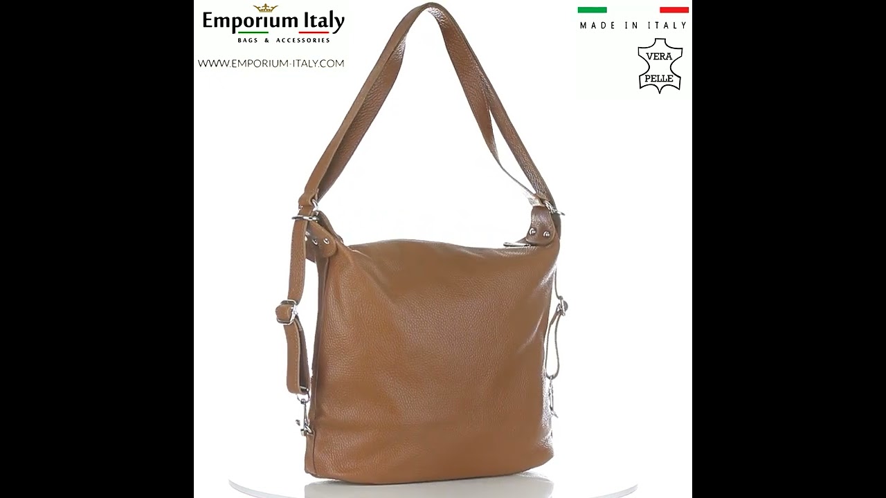 Borsa donna Monte Sierra vera pelle, MIELE, CHIAROSCURO, MADE IN ITALY
