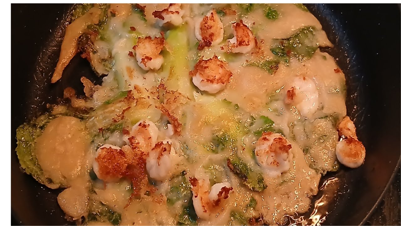 Crispy Shrimp & Spring Cabbage Pancake