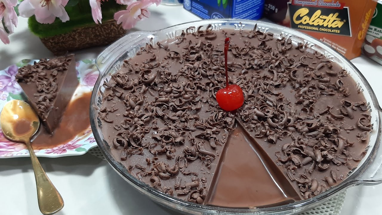 PUDING TERAPUNG FLA COKLAT LEMBUT DAN LUMER DI MULUT