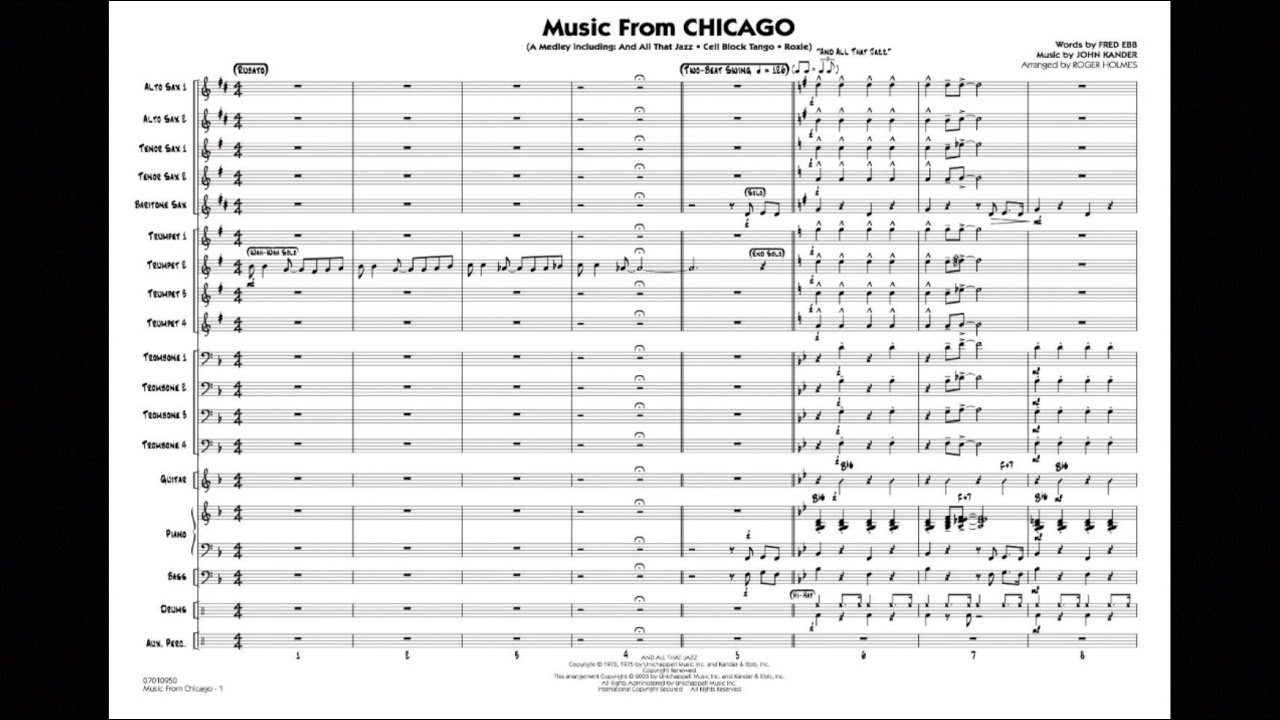 Music from Chicago arranged by Roger Holmes