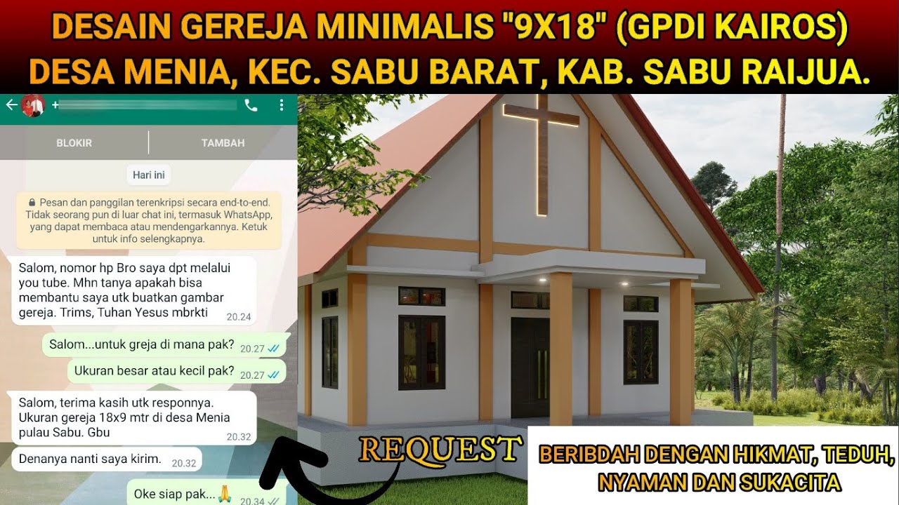 MODERN SIMPLE CHURCH DESIGN (DESAIN GEREJA MINIMALIS 