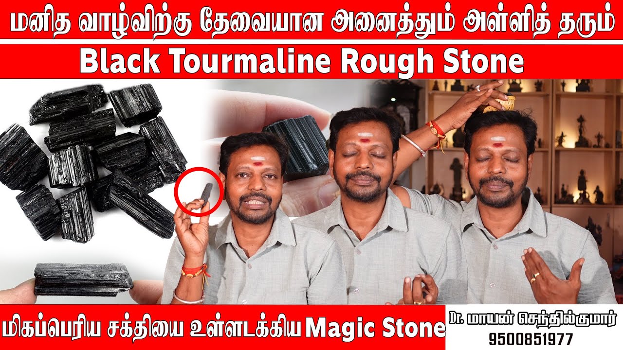 மனித வாழ்விற்கு தேவையான அனைத்தும் அள்ளித் தரும் Black Tourmaline Rough Stone Dr.மாயன்செந்தில்குமார்