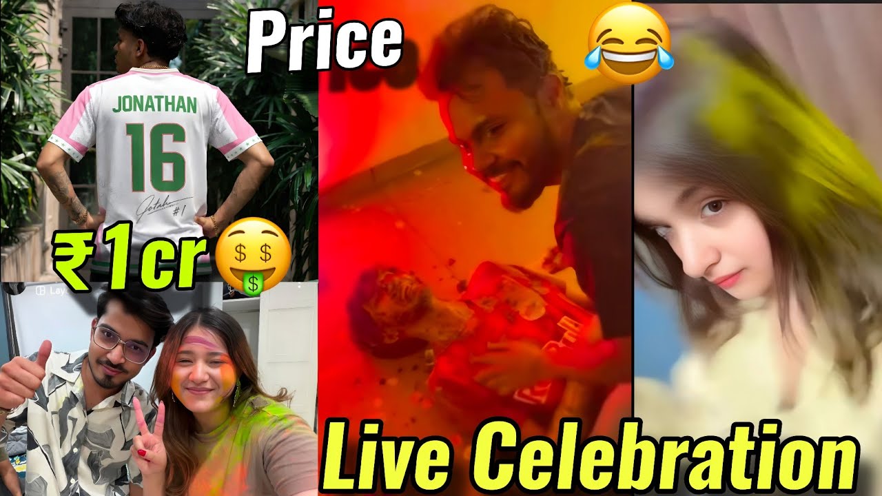 Godl Live Holi & Birthday Celebration🎉| Jonathan ₹1 crore Sign Jersey Price🔥 Jonathan fan met Lala 😳