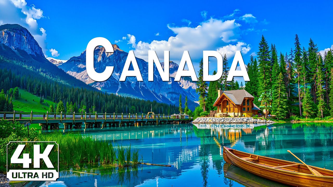 🏞️ Canada in 4K 🏞️ | Majestic Lakes, Rugged Mountains & Relaxing Wilderness Ambience
