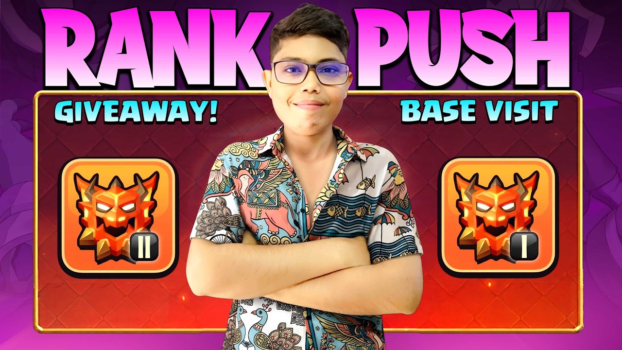 Rank Attacks with Giveaway😍 | Clash of Clans Live🔴 #clashofclanslive