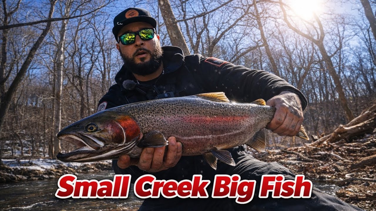 Small Creek… GIANT Steelhead?! | Unexpected Monster in Tiny Water