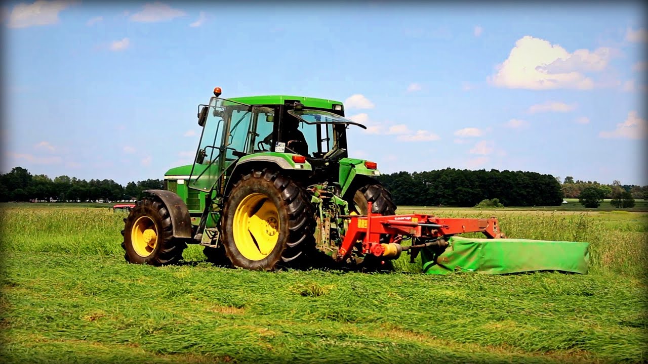 Koszenie trawy- John Deere 6600 & Kverneland Taarup 2528