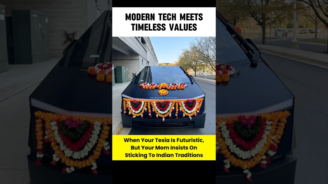 Tesla Cybertruck Meets Indian Traditions 🇮🇳🚀