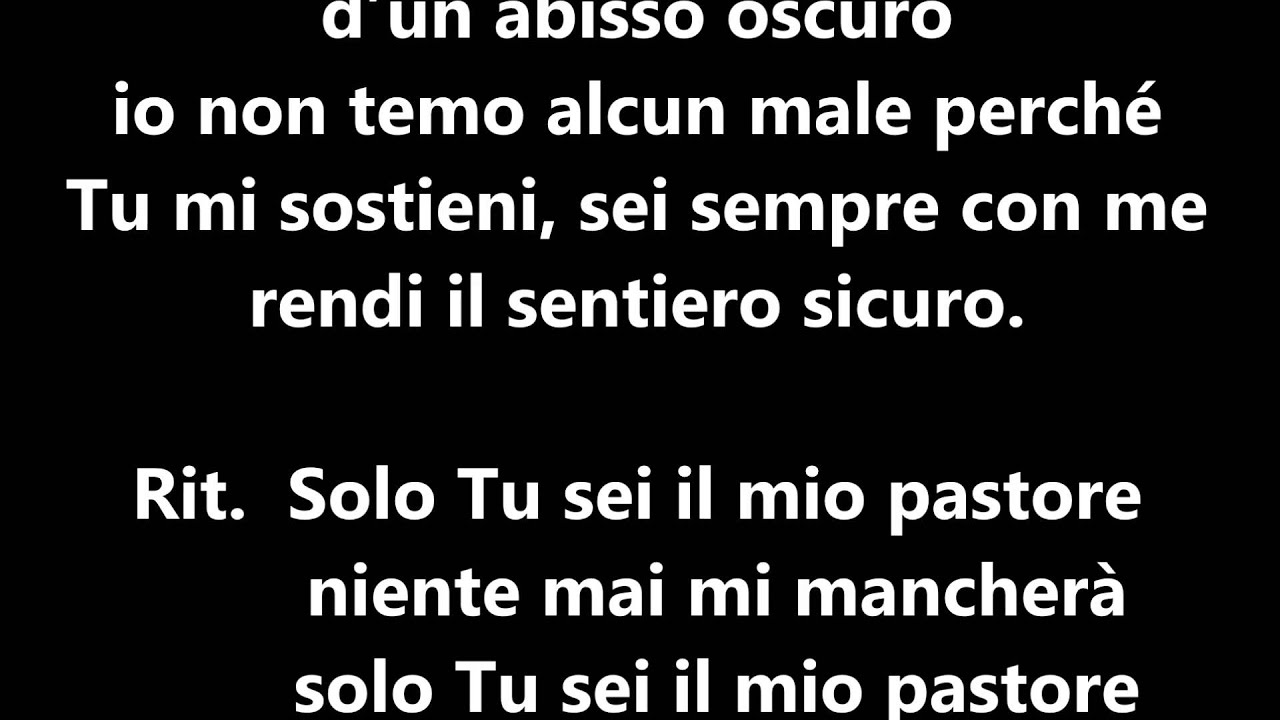 perchè tu sei con me con testo