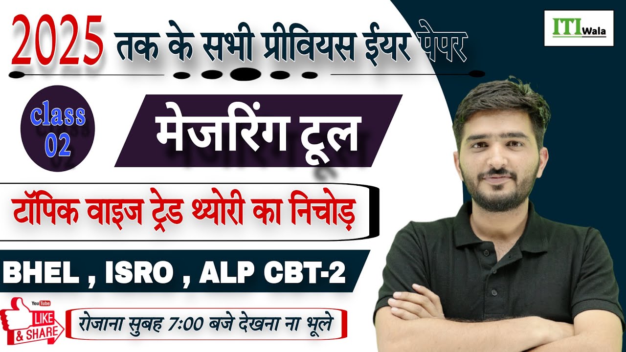 टॉपिक वाइज थ्योरी । 2025 तक के प्रीवियस ईयर पेपर । डीजल मकेनिक,फिटर ,टर्नर ,मशीनीस्ट  । #iti #fitter