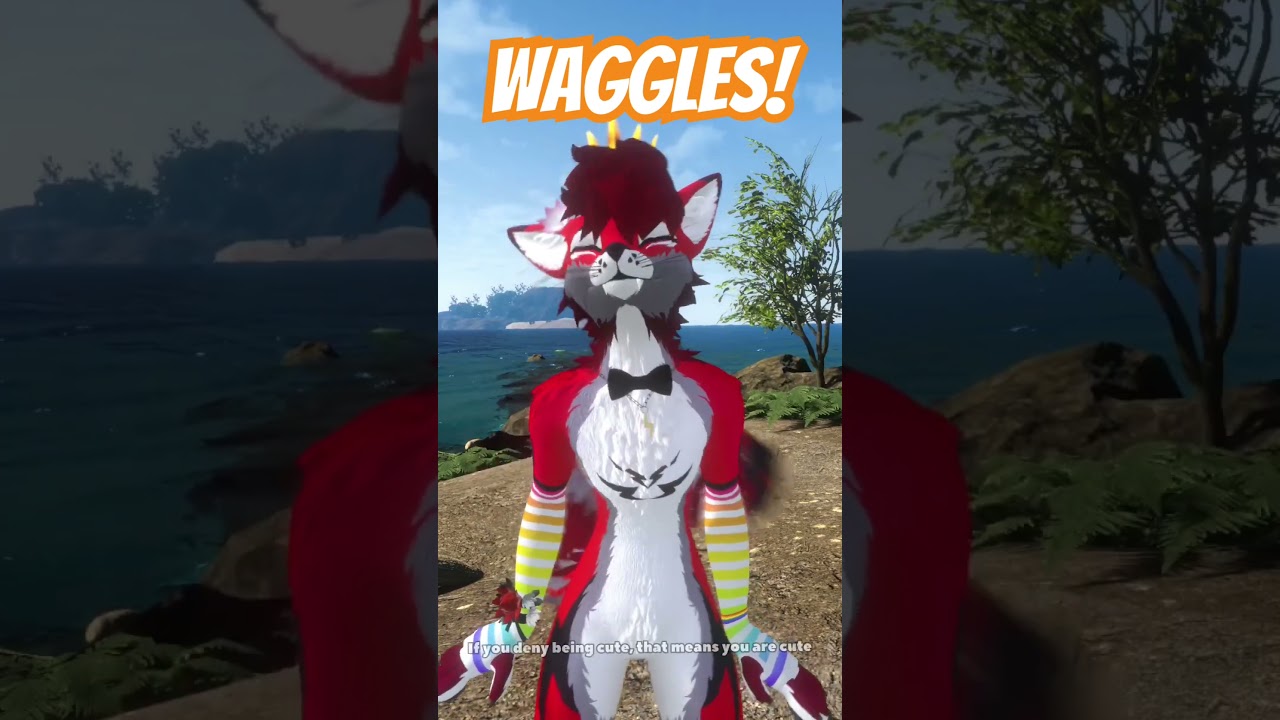 🐾Cute & Fluffy Waggles! #vrchat #furries #gay #shorts #cute #vtuber