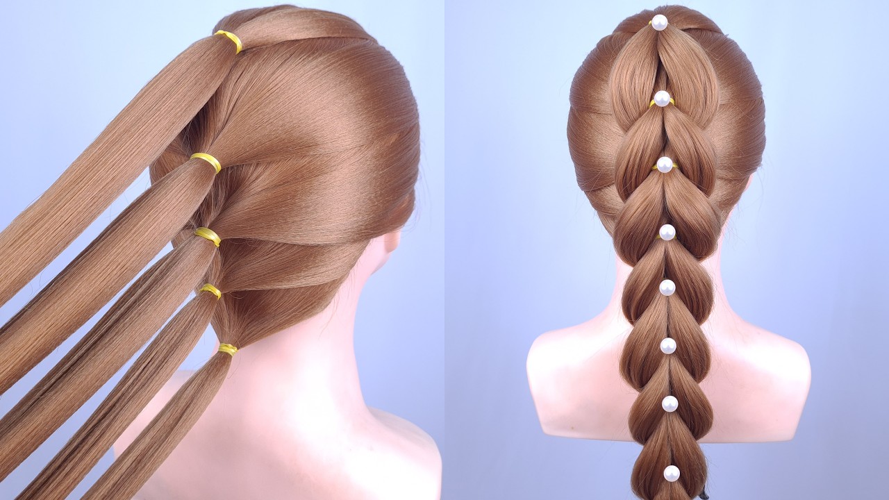 Bubble Braid Ponytail Hairstyle | Easy No Braid Hairstyle Step by Step
