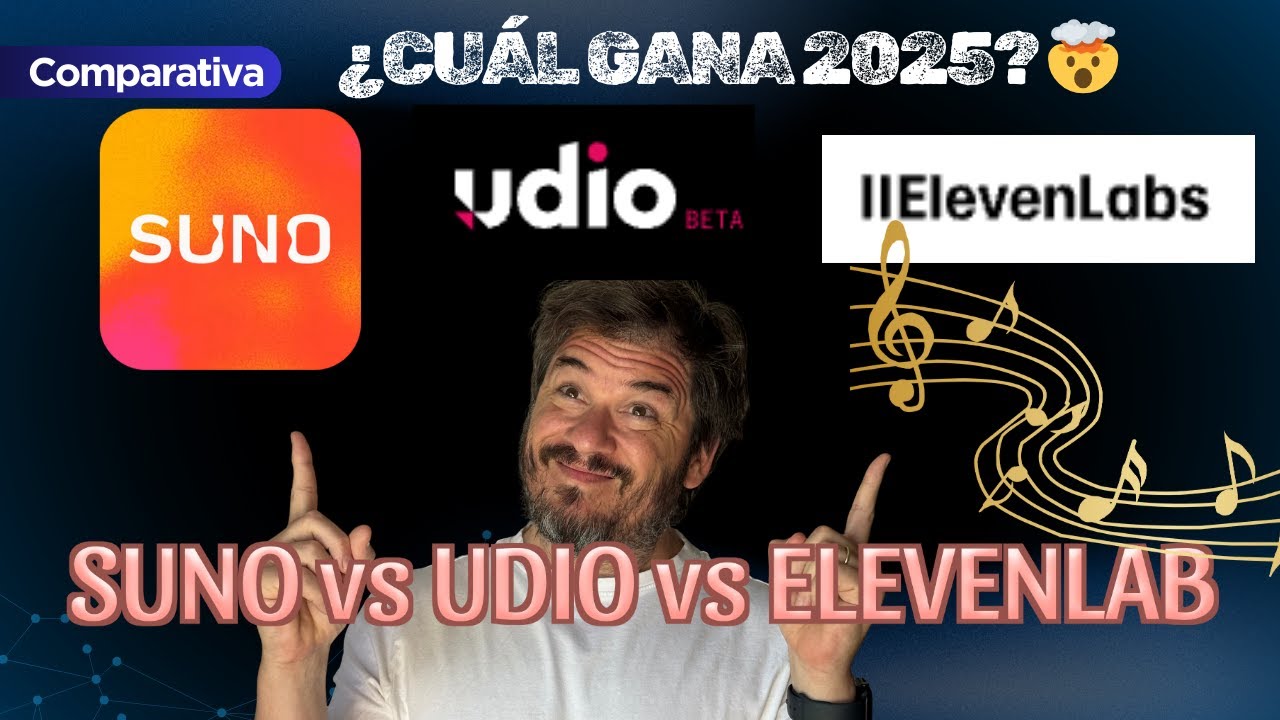 Comparativa Suno vs Udio vs ElevenLabs 2025: Planes, Precios y Qui&eacute;n Gana en Calidad