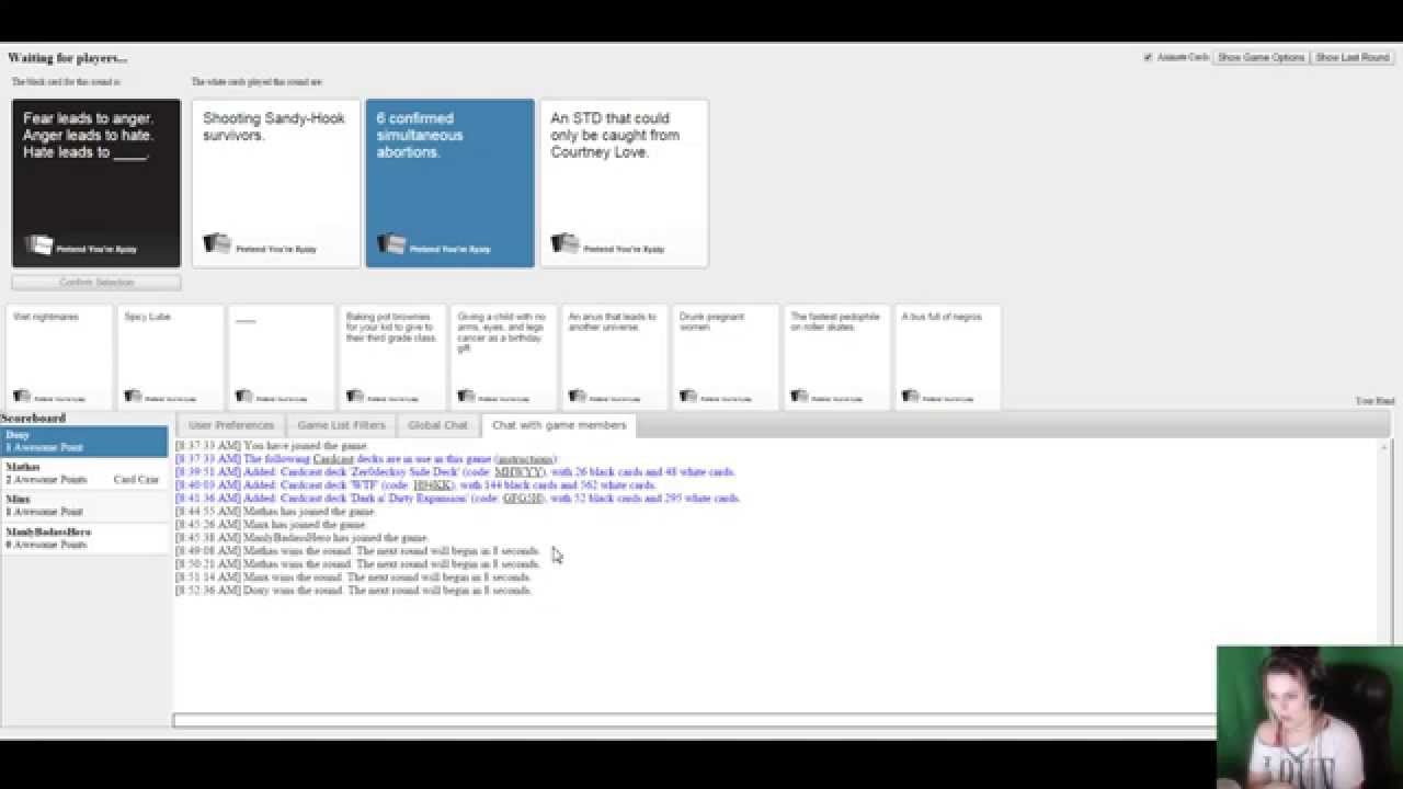 Cards Against Humanity with Manly, Mathas, and Minx! [1/4]
