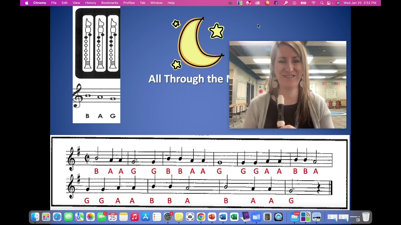 Recorder, All Through the Night