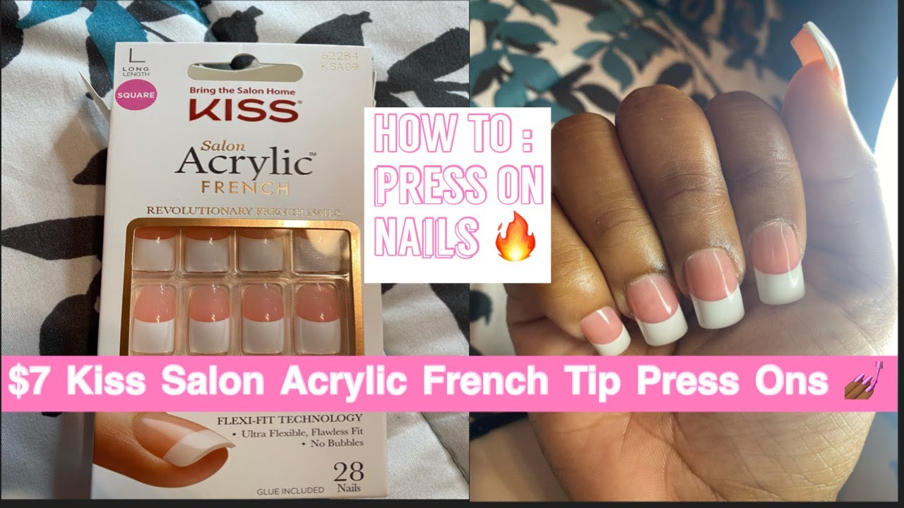 How I Make my $7 KISS ACRYLIC FRENCH TIP PRESS ON NAILS LOOK NATURAL