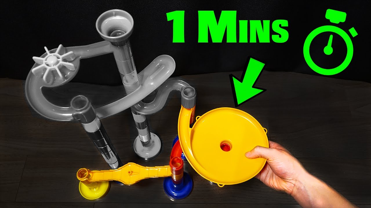 Can I build a marble race track in ONE minute??