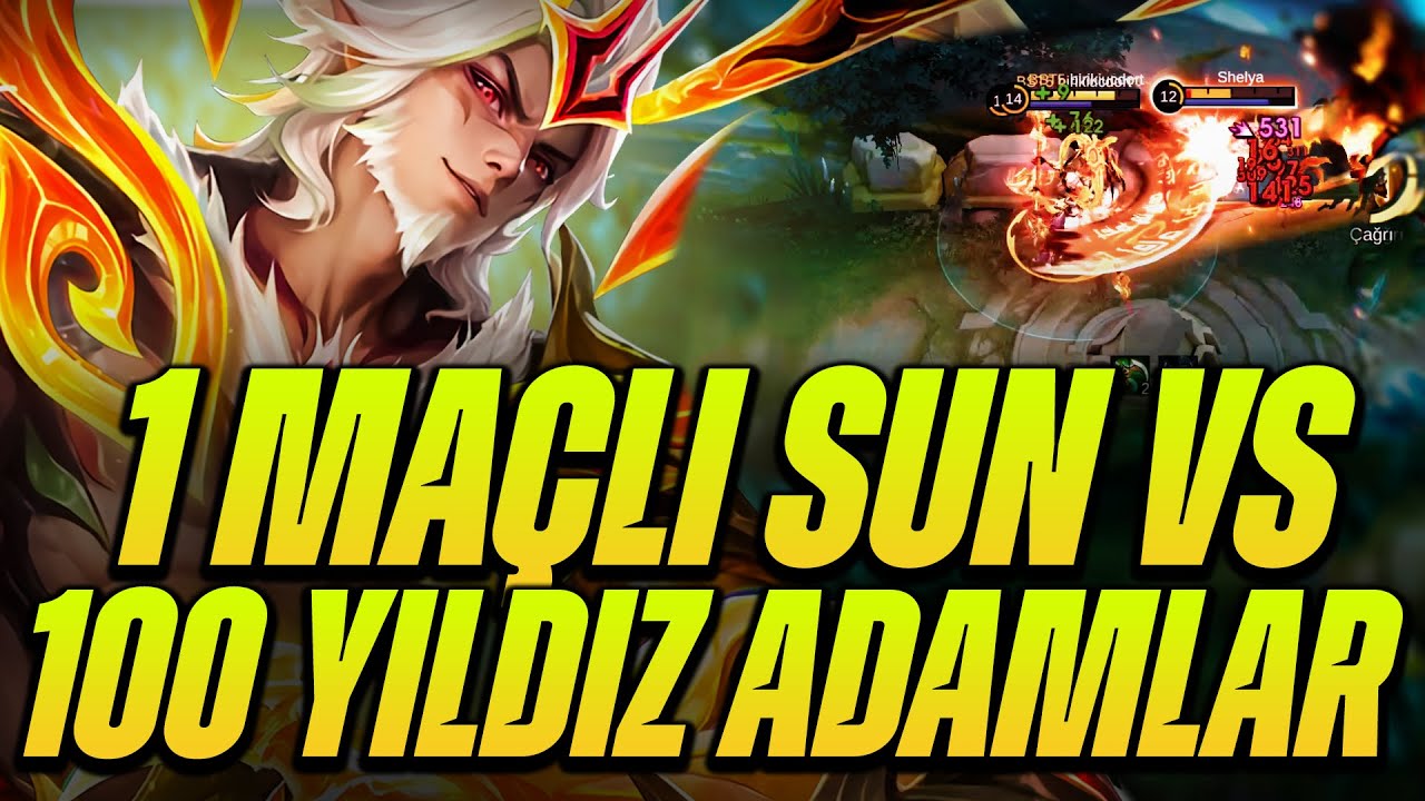 1 MAÇLI SUN VADİYE İNERSE NE OLUR? - YENİ SUN YILLIK STAR KOSTÜMÜ - %40 DMG LAPU LAPU - MLBB