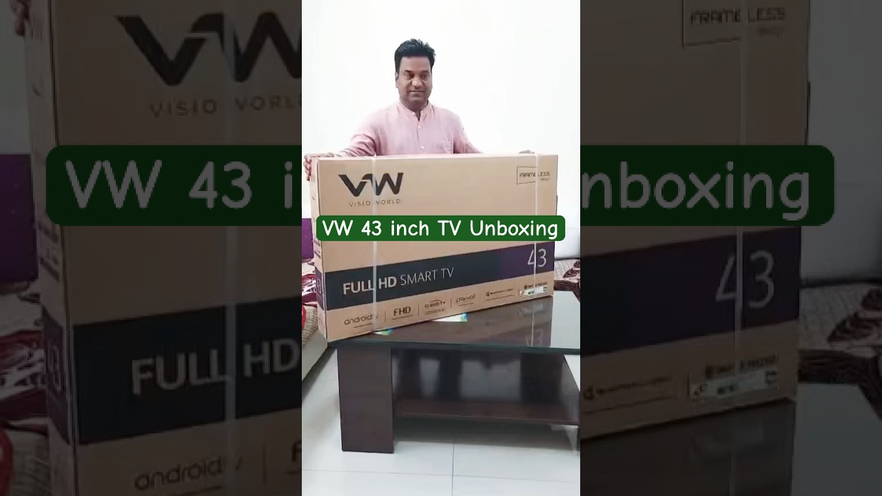 VW 109 cm (43 inches) Full HD Android Smart LED TV #vwtv #smartandroidtv #androidtv #tv #unboxing