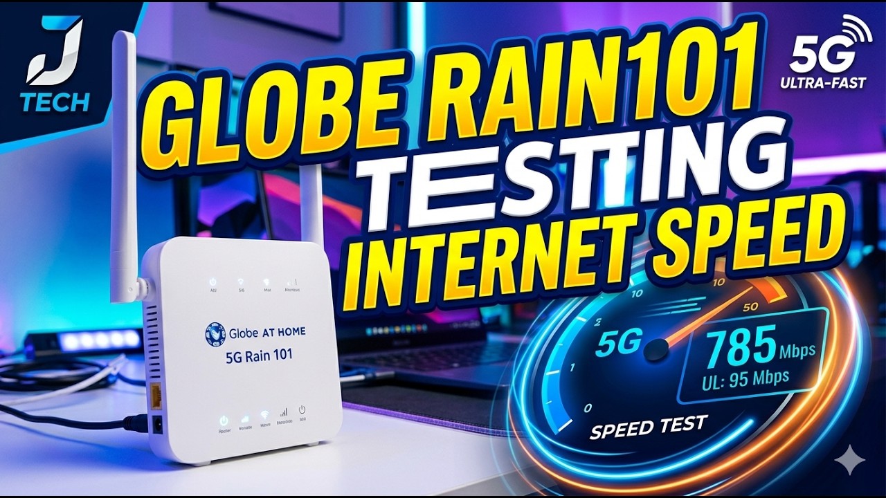 Globe Rain101 Testing Internet Speed 4G & 5G