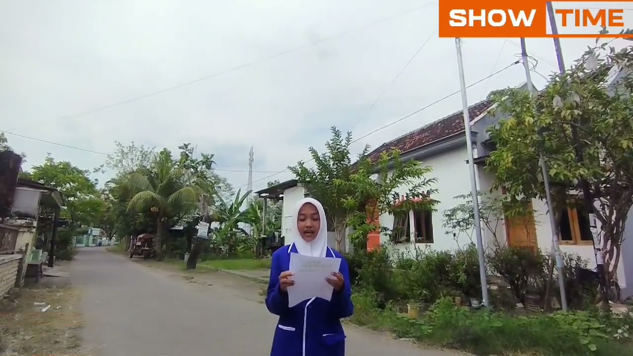 Kegiatan Praktek Menjadi Presenter Berita (Pendiri Ponpes ) MA Mambaul Ulum Megaluh