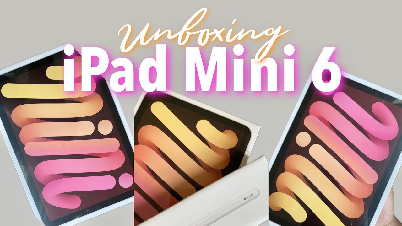 iPad Mini 6 Unboxing (pink) | Apple pencil, accessories, setup, aesthetic unboxing 🌸